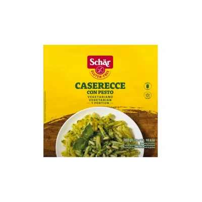 CASERECCE SURGELATE AL PESTO SCHAR – Senza glutine, pronte in 3 min